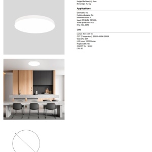Plafoniera LED 40W, diametru 50cm, TURIN CCT II - Img 9