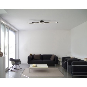 Plafoniera LED aluminiu negru mat BOYD 250249 universul-luminii.ro