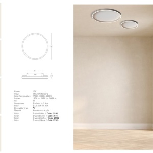 Plafoniera LED CCT, diametru 40cm, SANDY BLACK ZB-25163 171229 universul-luminii.ro