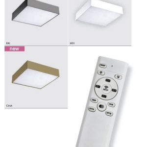 Plafoniera LED cu telecomanda design slim MONZA S 30 CCT champagne 97799 universul-luminii.ro