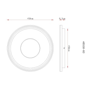 Plafoniera LED cu telecomanda EILA 59cm - Img 9