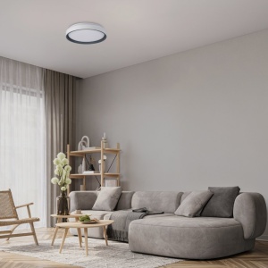 Plafoniera LED cu telecomanda VERONA gri 38cm - Img 2