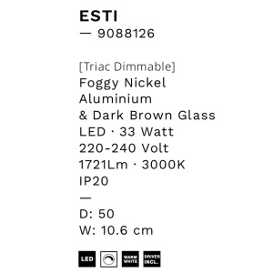 Plafoniera LED design ambiental Esti maro inchis 154049 universul-luminii.ro