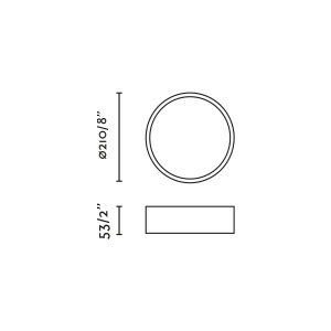 Plafoniera LED design circular ARIS 20W alb - Img 6