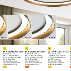 Plafoniera LED design circular MANTA D-45cm bronz 233979 universul-luminii.ro