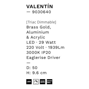 Plafoniera LED design deosebit Valentin 50cm 147899 universul-luminii.ro
