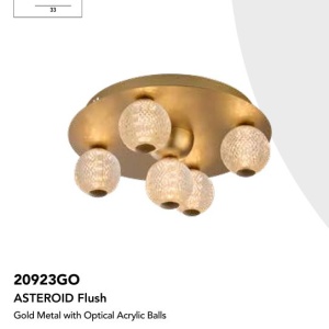 Plafoniera LED design modern Asteroid Led auriu - Img 4