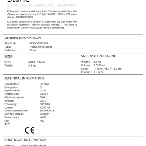 Plafoniera LED design modern decorativ Stone D-40cm 233469 universul-luminii.ro