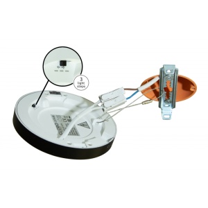 Plafoniera LED design modern, diametru 22cm, LASSE negru 12379-18B GL 199039 universul-luminii.ro