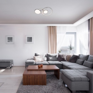 Plafoniera LED design modern Fulvia crom satin - Img 4