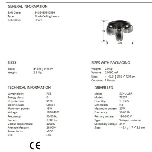 Plafoniera LED design modern Onice 3L - Img 6