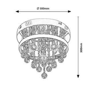 Plafoniera LED design modern Pallas crom, alb - Img 2