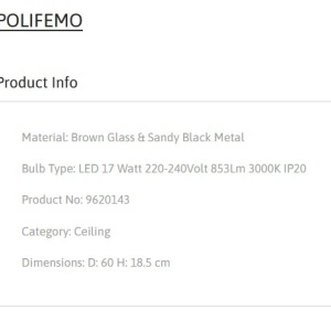 Plafoniera LED design modern POLIFEMO maro, 60cm 152579 universul-luminii.ro
