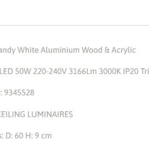 Plafoniera LED design modern STAKE alb, D-60cm 136559 universul-luminii.ro