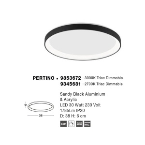 Plafoniera LED dimabila design circular PERTINO D-38cm 222469 universul-luminii.ro