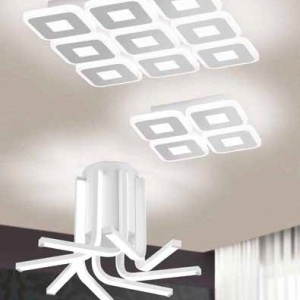 Plafoniera LED dimabila design modern Domino 27x27cm 196999 universul-luminii.ro
