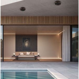 Plafoniera LED exterior moderna IP65 CONVEX negru D-17,6cm - Img 7