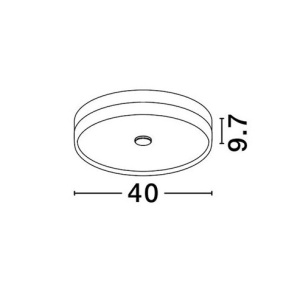 Plafoniera LED HELIOS negru D-40cm 626659 universul-luminii.ro