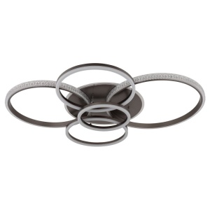Plafoniera LED metal antracit cristale acrilice LORELEI 249829 universul-luminii.ro
