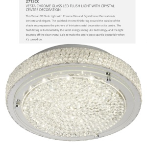 Plafoniera LED moderna design elegant 30cm Flush 2713CC SRT 74139 universul-luminii.ro