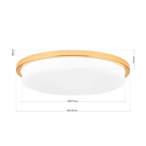 Plafoniera LED moderna LEROX 40cm aurie 24K 198189 universul-luminii.ro
