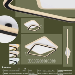 Plafoniera LED moderna LEVANA 30W 202609 universul-luminii.ro