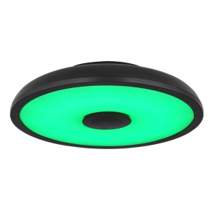 Plafoniera LED RGB cu telecomanda si difuzor RAFFY negru 241079 universul-luminii.ro