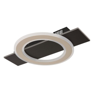 Plafoniera LED slim MDF maro JAYDEN 250469 universul-luminii.ro