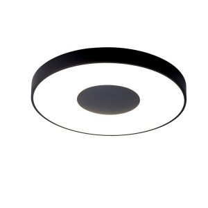 Plafoniera LED Smart dimabila cu telecomanda COIN 65cm neagra