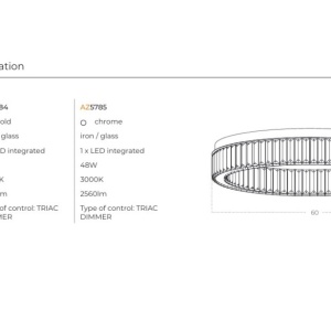 Plafoniera LED SPARK TOP 60 DIMM CH 143579 universul-luminii.ro