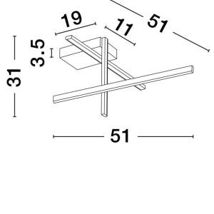 Plafoniera LED stil modern minimalist ANTAMA 236939 universul-luminii.ro