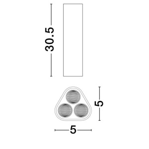 Plafoniera LED tip spot ETHO negru/30,5cm 237819 universul-luminii.ro