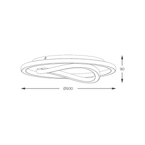 Plafoniera, Lustra aplicata LED design minimalist LENS - Img 3