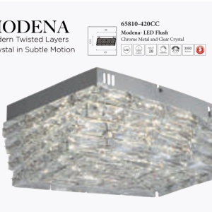 Plafoniera metal cromat si sticla LED Modena 627229 universul-luminii.ro