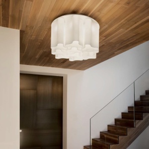 Plafoniera moderna design lux diametru 56cm, COMPO PL6 BIANCO 125503 66319 universul-luminii.ro