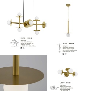 Plafoniera moderna design minimalist LICATO 4L aurie 48529 universul-luminii.ro