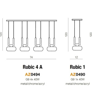 Plafoniera moderna Rubic 4 top 44879 universul-luminii.ro