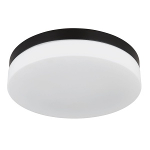 Plafoniera pentru exterior design modern IP44 Vranos negru, opal 30cm 134829 universul-luminii.ro