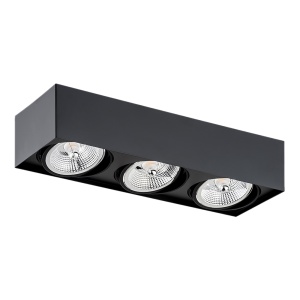 Plafoniera Spot aplicat tavan directionabil RODOS PLUS 3 negru 104889 universul-luminii.ro