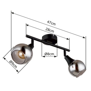 Plafoniera stil minimalist GLYPTAR 2L 240949 universul-luminii.ro