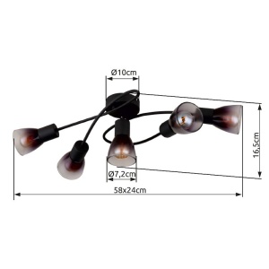 Plafoniera stil minimalist SATELLA 5L 240999 universul-luminii.ro
