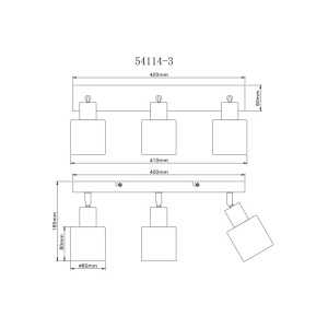 Plafoniera stil minimalist TRENT 3L 621169 universul-luminii.ro