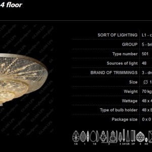 Plafoniera XXL cristal Bohemia, L15 501/48/3; F 4 floor 67579 universul-luminii.ro
