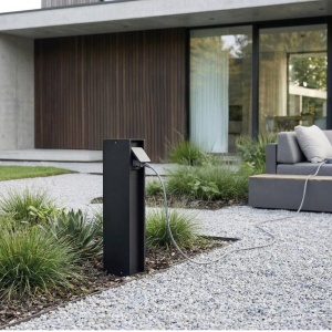 Priza pentru exterior tip stalp OUTDOOR PLUG 2kW IP54 BK