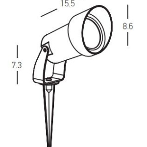 Proiector cu tarus iluminat exterior decorativ IP54 Suny GU10 154489 universul-luminii.ro