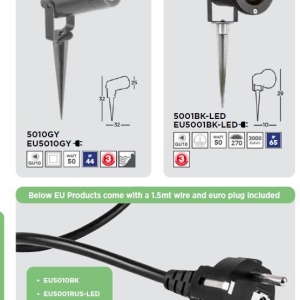 Proiector cu tarus, iluminat exterior IP65 Spikey GU10 LED 110839 universul-luminii.ro