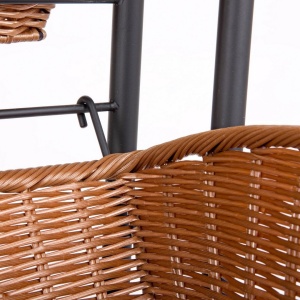 Raft cu 5 cosuri si roti design industrial CLAIRE 0721259 BZ - Img 2