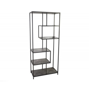 Raft design industrial Slim Line 185x77cm, negru