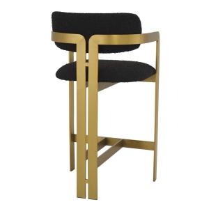 Scaun bar design LUX Donato Counter Stool, boucle negru 115836 HZ - Img 4