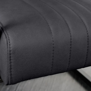 Scaun cu brate design retro Big Aston piele naturala neagra - Img 4